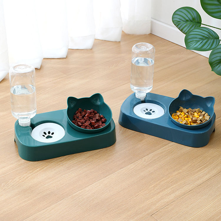 Picture of 2 in 1 Pet Feederl With Water Bottle Automatic Pet Drinkingl Foodl Outdoorrtable Pet Puppy Feeding Supplies