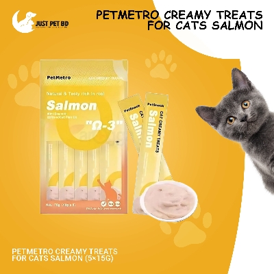 Picture of PetMetro Creamy Treats for Cats Salmon (5×15g)