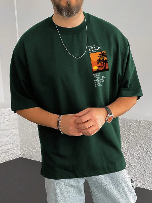 Picture of Drop Shoulder Print T-Shirt – Scenario