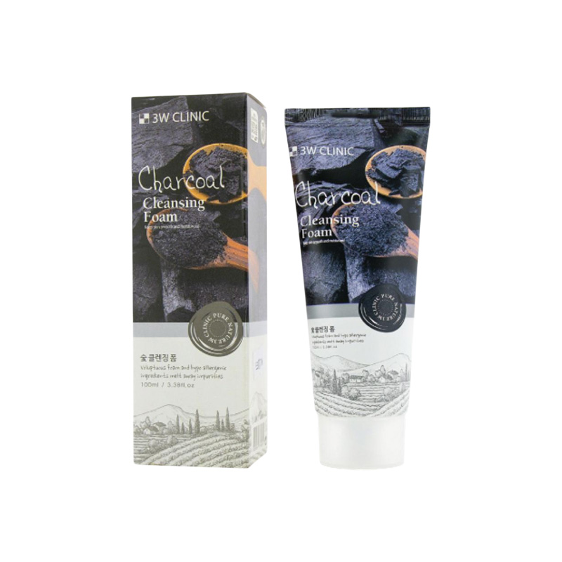 Picture of 3W Clinic Charcol Foam Cleansing 100ml - Face Wash