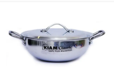 Picture of Kiam Aluminum Karai With Metal Handle - - Silver-28 cm