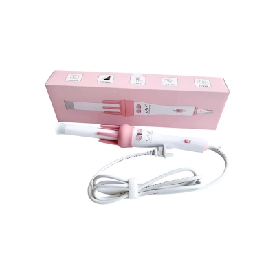 Picture of New Vivid & Vogue Ceramic Automatic Hair Curler & Roller Styling Tool in Baby Pink Color