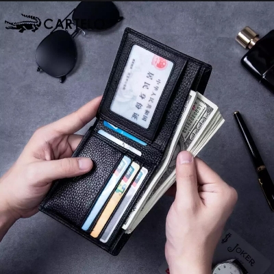 Picture of Vintage Men PU Leather Brand Luxury Wallet Short Slim Male Purses Money Clip Credit Card Dollar Price