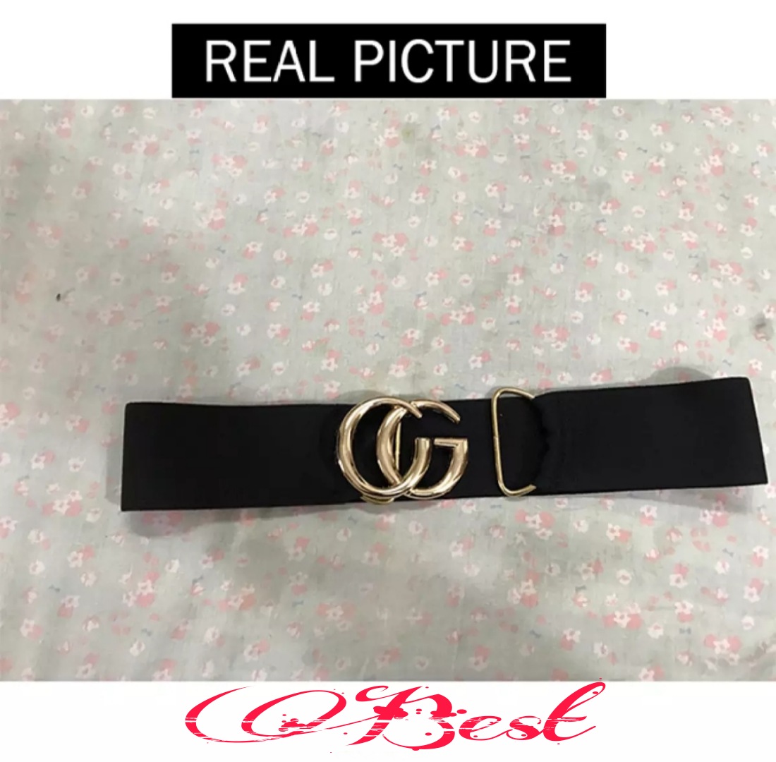 Picture of Ladies Belt Double Ring PU Leather Belt for Women and Girls - Fashionable and Stylish for Jeans, Tops, Gowns, Skirts, and Sarees