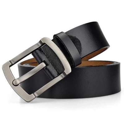 Picture of Casual Soft Leather Belt for Men - Black