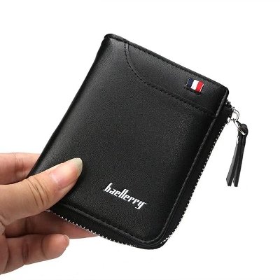Picture of Wallet for Men Short Casual Carteras Business Foldable Wallets PU Leather Male Billetera Hombre Luxury Small Zipper Coin Purse