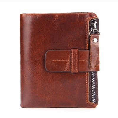 Picture of Genuine Leather Wallet Men's Short Coin Bag High Quality Cowhide Purse