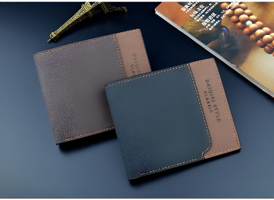 Picture of Men's Wallet Money Bag Leather Short Wallet Fashion Vintage Wallet Casual Male Wallet Multi-card Soft Purse Multi-function Purse Two Color