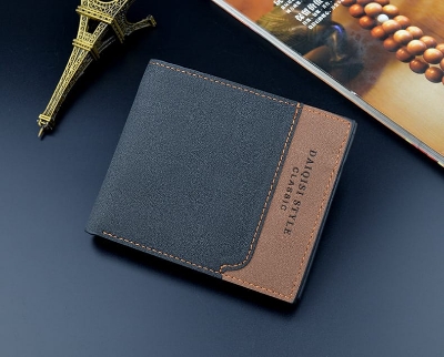 Picture of Men's Wallet Money Bag Leather Short Wallet Fashion Vintage Wallet Casual Male Wallet Multi-card Soft Purse Multi-function Purse Two Color