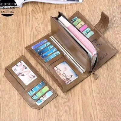 Picture of New Fahionable New Women' Long Wallet, European and American Fahion Phone Bag, PU Leather Multi Card Carrying Bag