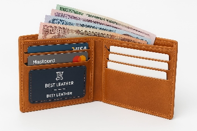 Picture of Brown Color Artificial Leather Wallet For Men Artificial Leather Money Bag For Men Moneybag Money Bag Money Wallet - Wallet For Men