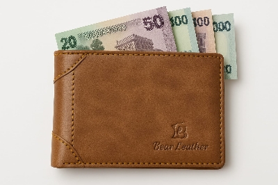 Picture of Brown Color Artificial Leather Wallet For Men Artificial Leather Money Bag For Men Moneybag Money Bag Money Wallet - Wallet For Men