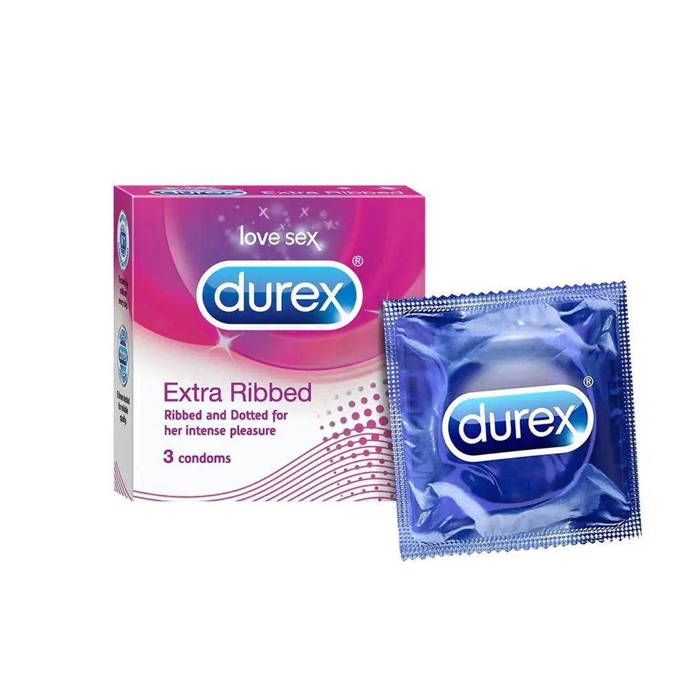 Picture of Durex Extra Ribbed and Dotted Condom for Men - 3Pcs Pack(India)