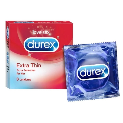 Picture of Durex Extra Thin Condom For Men - 3Pcs Pack(India)