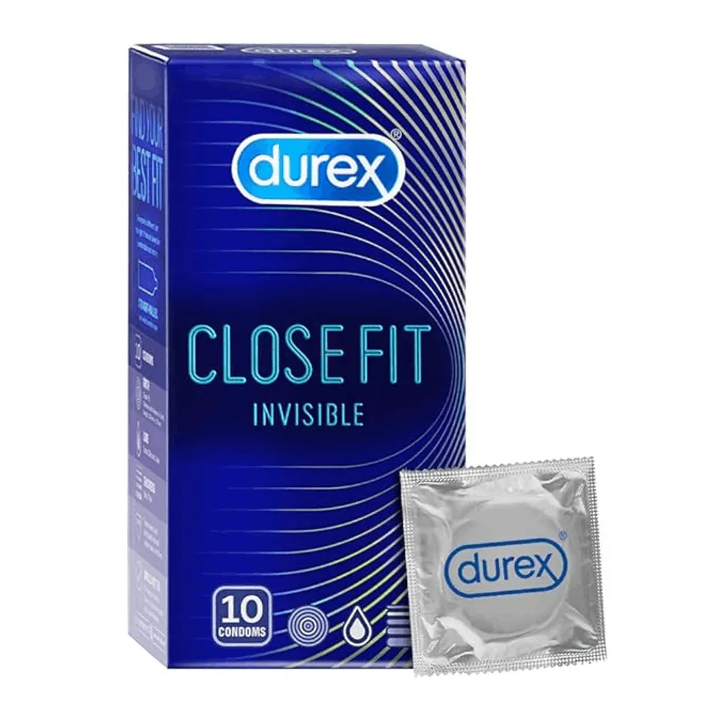 Picture of Durex Close Fit Invisible 49mm Small Better Fit Ultra Thin Condom - 10Pcs Pack