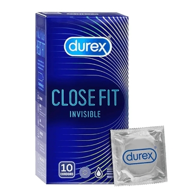 Picture of Durex Close Fit Invisible 49mm Small Better Fit Ultra Thin Condom - 10Pcs Pack