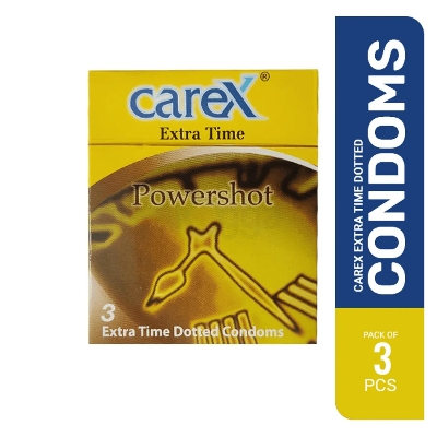 Picture of Carex Extra Time Powershot Dotted Condom - 3Pcs Pack(Made In Malaysia)
