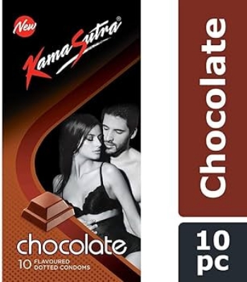 Picture of Kamasutra Chocolate Flavor Dotted Condom - 10Pcs Pack(India)