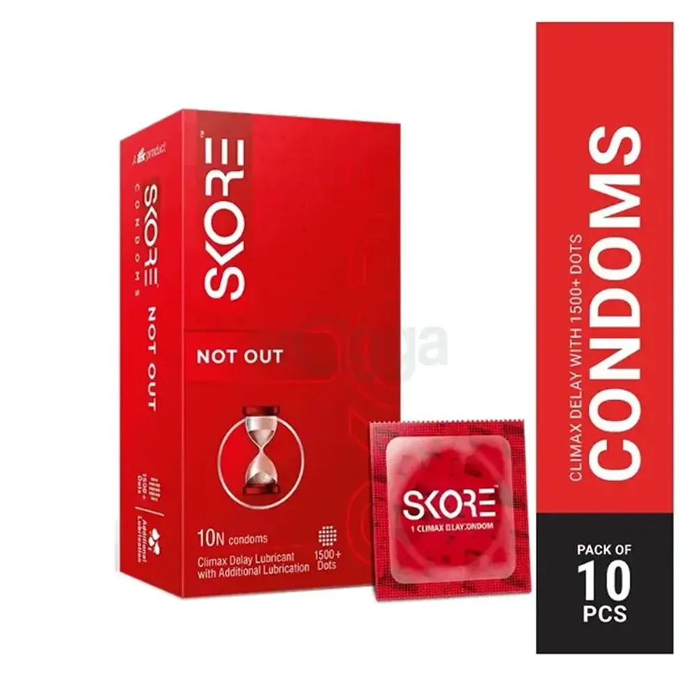 Picture of Skore Notout Climax Delay & 1500 + Dotted Condom - 10Pcs Pack(India)