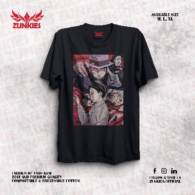 Picture of Zunkies Demon Slayer Oversized Drop Shoulder Black T-shirt
