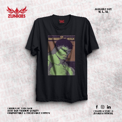 Picture of Zunkies Hulk Oversized Drop Shoulder Black T-shirt