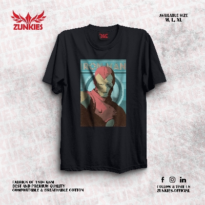 Picture of Zunkies Iron Man Oversized Drop Shoulder Black T-shirt