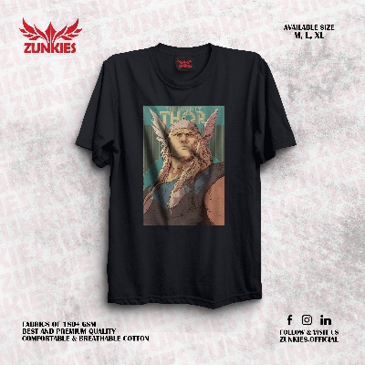 Picture of Zunkies Thor Oversized Drop Shoulder Black T-shirt