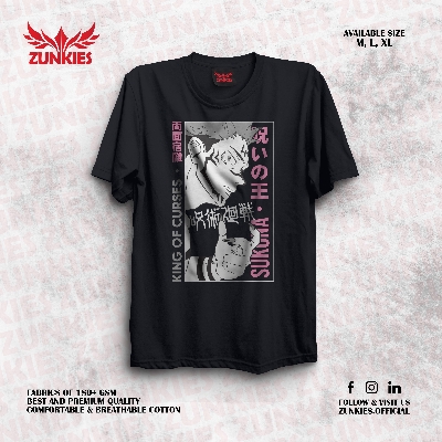 Picture of Zunkies Jujutsu Kaisen Oversized Drop Shoulder Black T-shirt