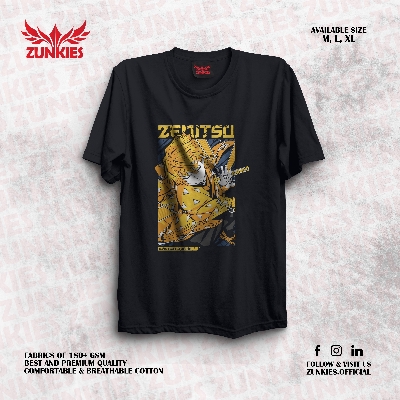 Picture of Zunkies Demon Slayer Oversized Drop Shoulder Black T-shirt