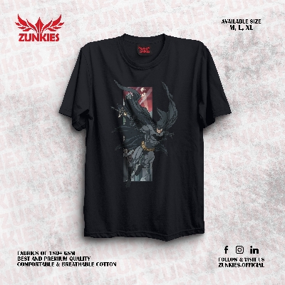 Picture of Zunkies Batman Oversized Drop Shoulder Black T-shirt