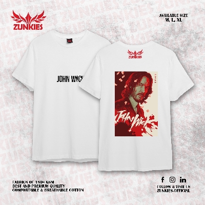 Picture of Zunkies John Wick Oversized Drop Shoulder Black & White T-shirt