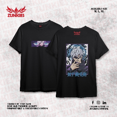 Picture of Zunkies Jujutsu Kaisen Oversized Drop Shoulder Black & White T-shirt