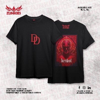 Picture of Zunkies Daredevil Oversized Drop Shoulder Black T-shirt