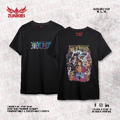 Picture of Zunkies One Piece Oversized Drop Shoulder Black & White T-shirt