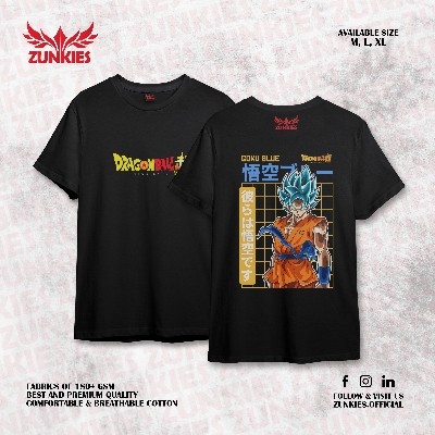 Picture of Zunkies Dragon Ball Super Oversized Drop Shoulder Black T-shirt