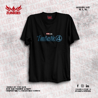 Picture of Zunkies Fantastic Four Oversized Drop Shoulder Black & White T-shirt