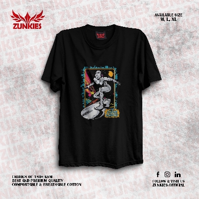 Picture of Zunkies Fantastic Four Oversized Drop Shoulder Black T-shirt