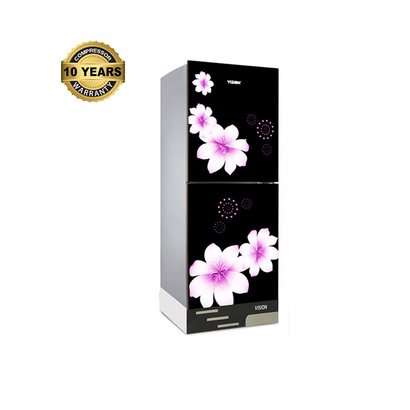 Picture of VISION Glass Door Refrigerator RE-262 Liter Mirror White Purple Top Mount