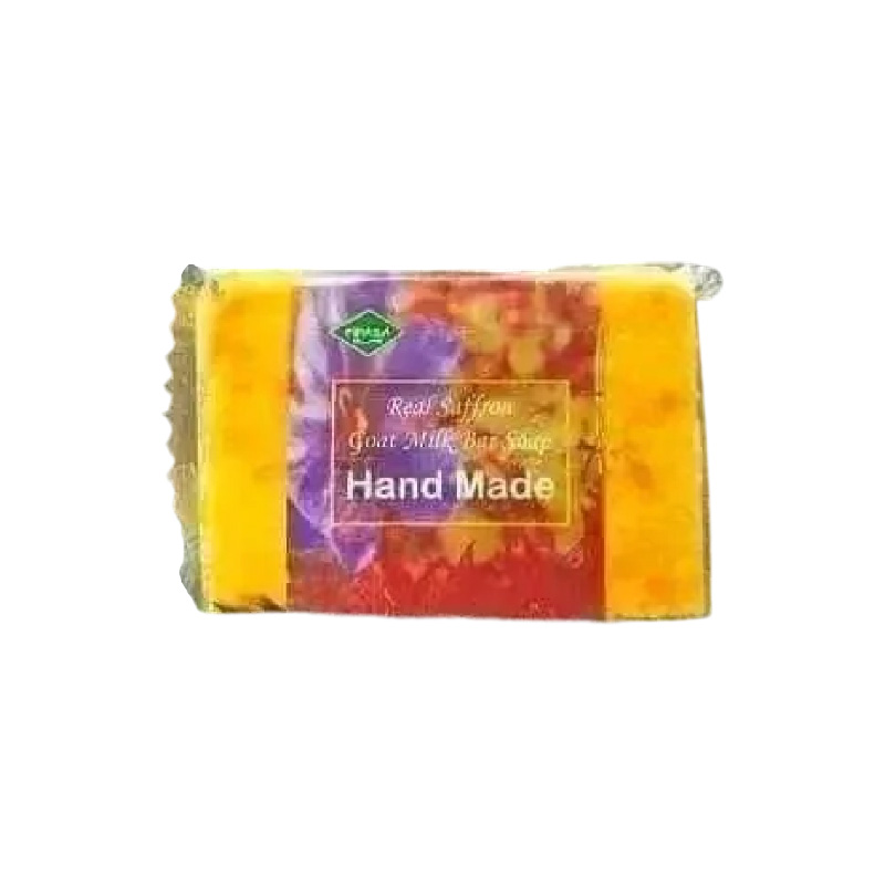 Picture of Hand Made Real Saffron Goat Milk Bar Soap -90g-Beauty soap