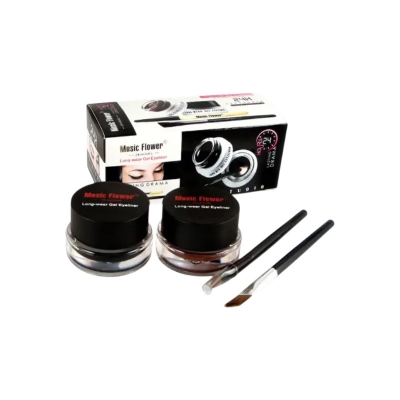 Picture of Eye Makeup 2 in 1 Brown + Black Eyeliner Make Up Waterproof Smudge proof Set Eye Liner