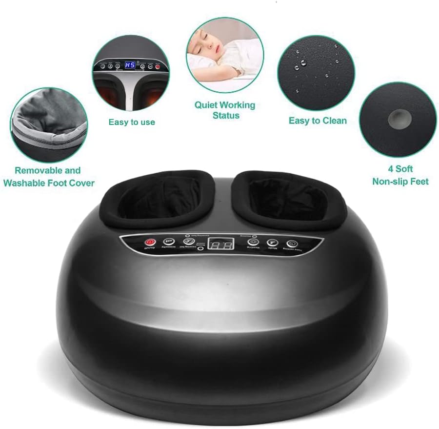 Picture of Electric Foot Massagers With Heated, Soothing Deep Kneading Therapy For Foot Wellness