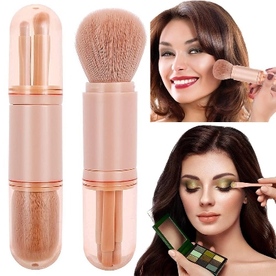 Picture of Bliss 4 in 1 Brush Professional Cosmetic Makeup Brushes-use Retractable Mini Facial Makeup Tool