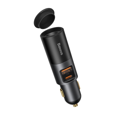Picture of Baseus USB+Type-C 120W Share Together Fast Car Charger with Cigarette Lighter Expansion Port