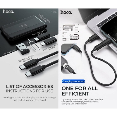 Picture of HoCo Cable 6-in-1 “U86 Treasure” charging data sync with storage case