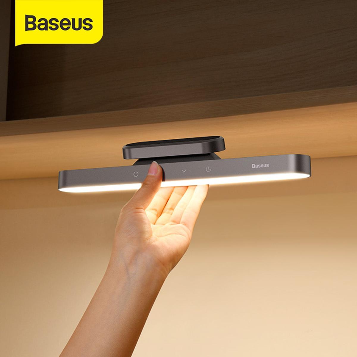 Picture of Baseus Night Light Hanging Magnetic LED Table Lamp Stepless Dimming Desk Lamp Rechargeable Cabinet Light For Bedroom Kitchen
