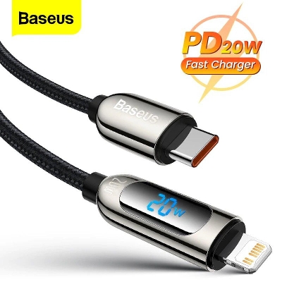 Picture of Baseus Type-C to Lightning Display Fast Charging Data Cable 20W 1m