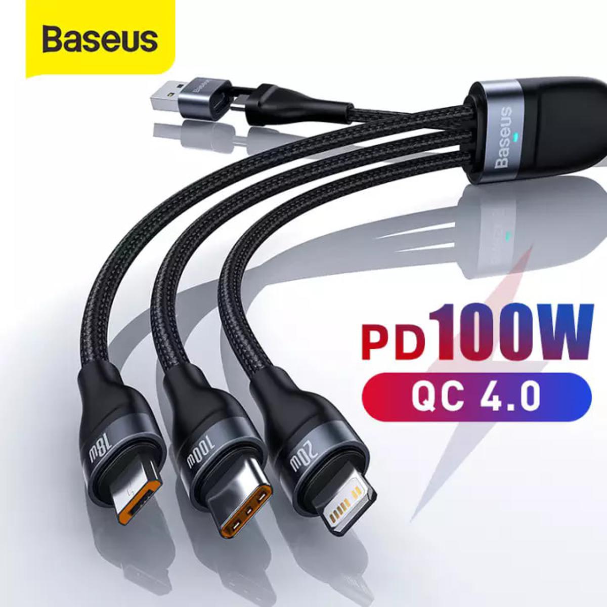 Picture of Baseus Flash Series Two-for-three Fast Charging 100W Data Cable 1.2m
