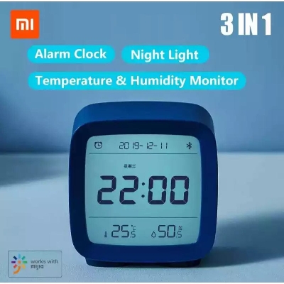 Picture of Xiaomi Qingping Bluetooth Clock Temperature Humidity Sensor Night Light Lcd Alarm Clock Mihome App Control - Clock