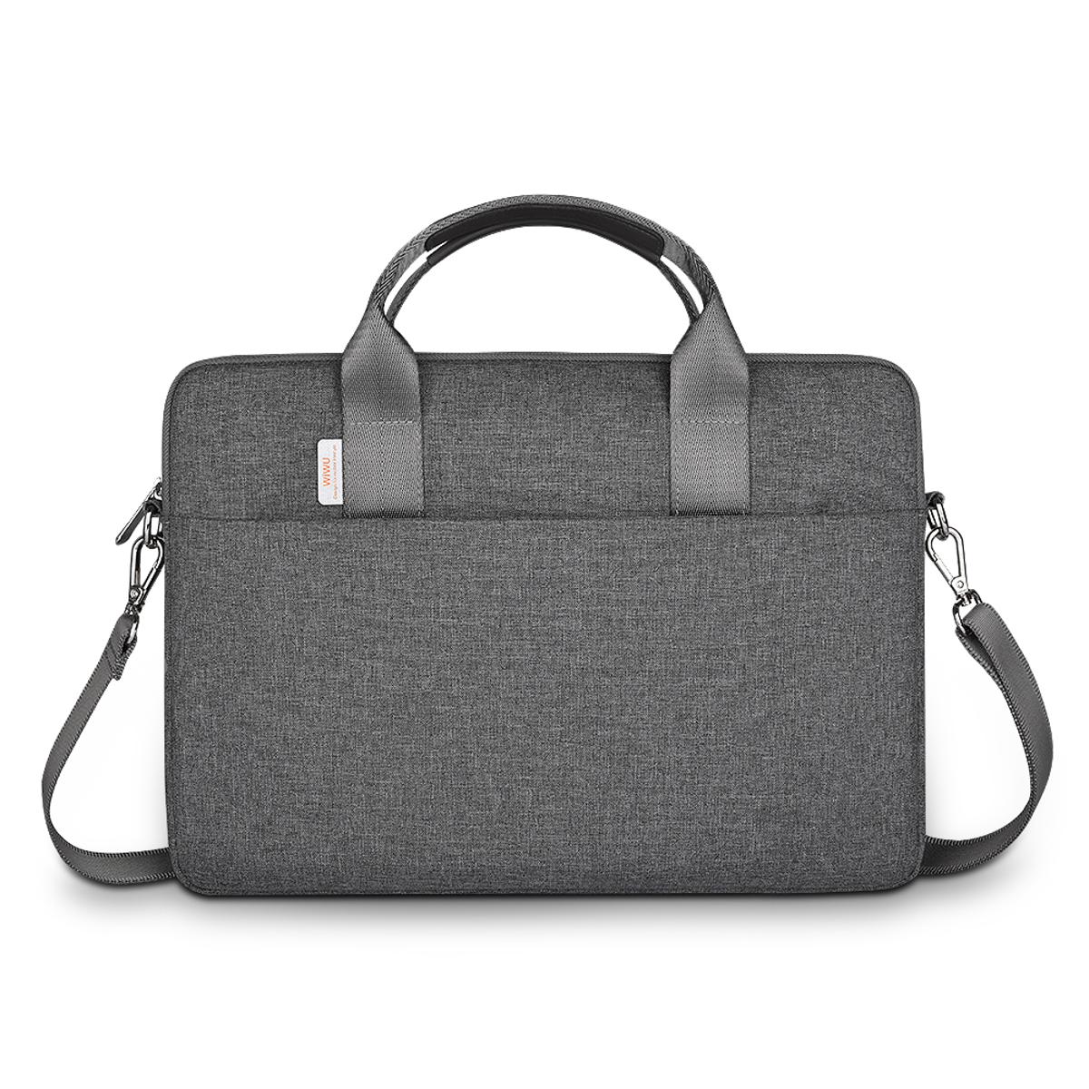 Picture of WiWU Minimalist Laptop Bag Water-Resistant Multi-Pockets Large Capacity Shoulder HandBag  for Macbook 14 inchi- Grey