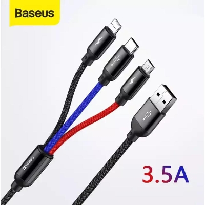 Picture of Baseus Multi Charging Cable 3 in 1 Fast Charger Cord Type C / Lightning / Micro USB